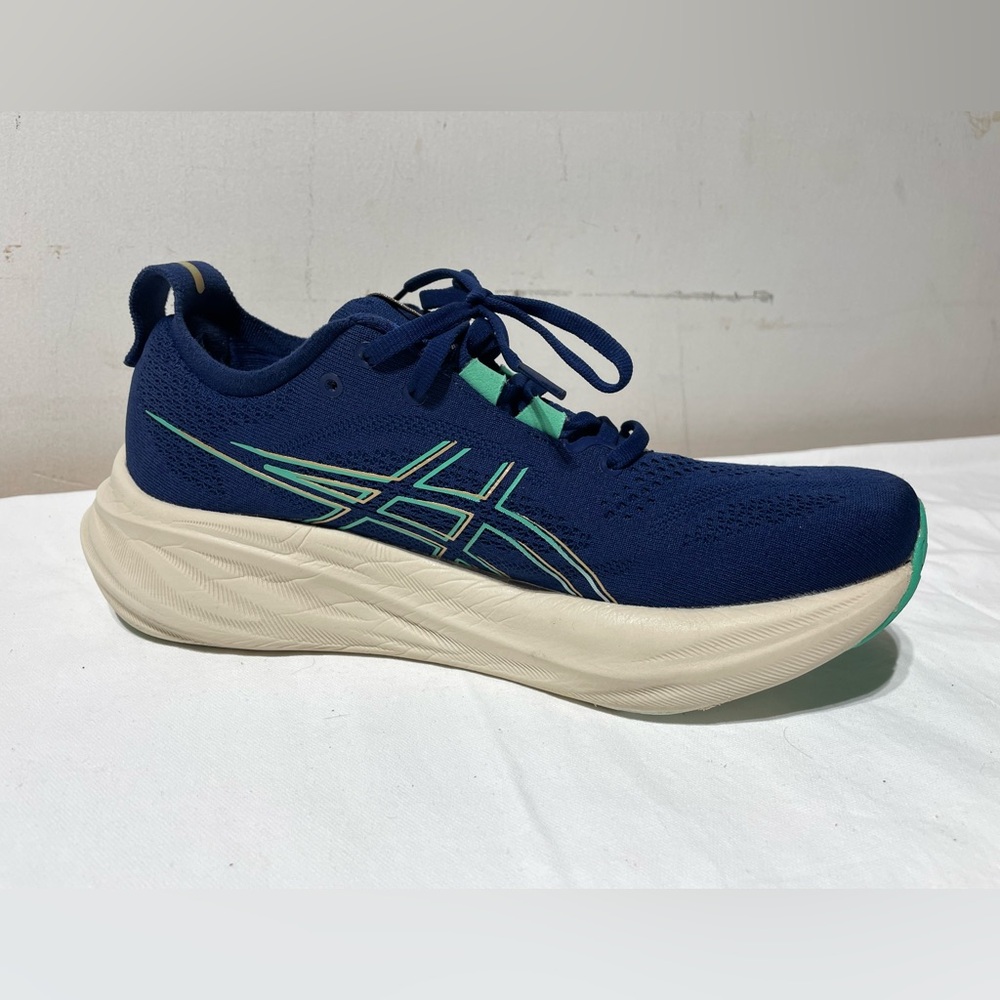 ASICS Womens Gel-Nimbus 26 Size 9 Blue Expanse Aurora Green 1012B601-400 - Picture 8 of 16